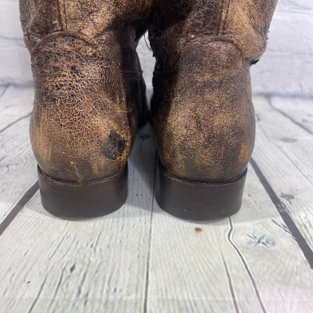 Frye Distressed Brown Ankle Boots - Picture 16 of 16